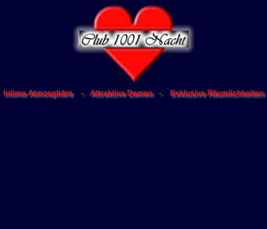 Screenshot der Webseite des ehemaligen Bordells Club 1001