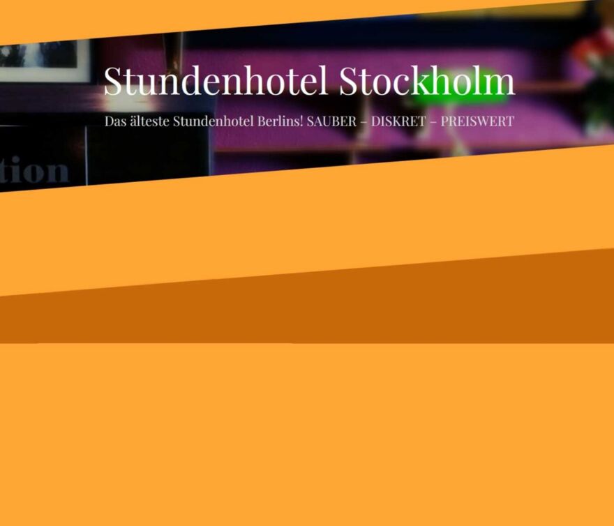 Screenshot der Webseite vom Stundenhotel Stockholm in Berlin Schöneberg