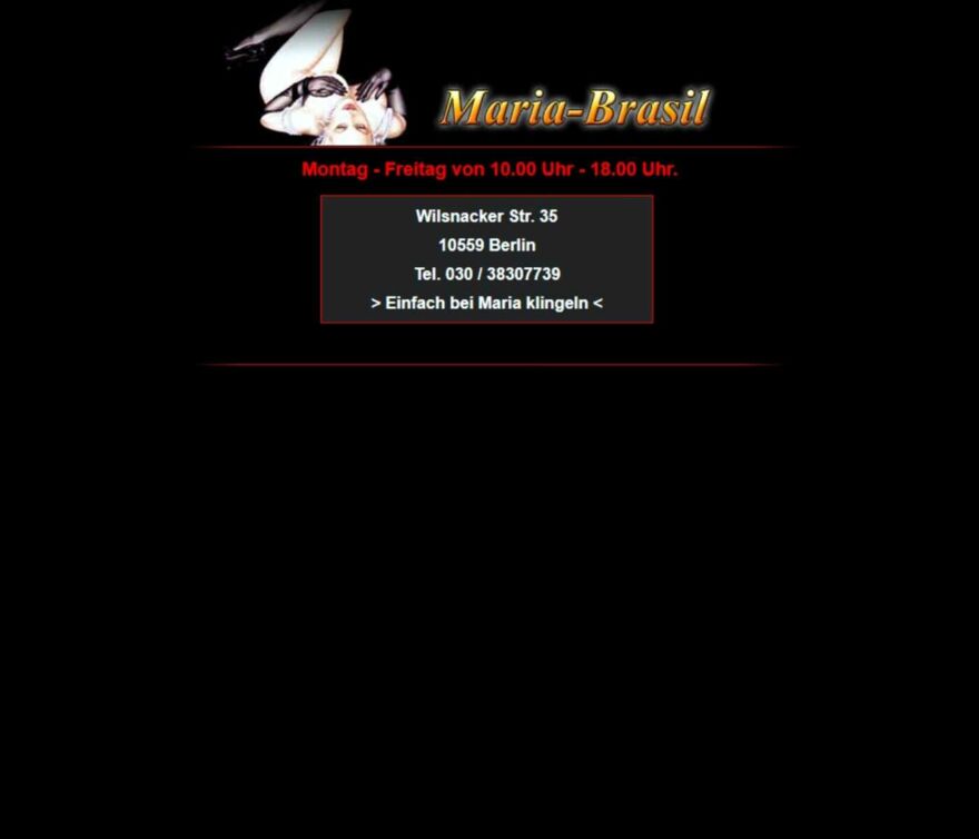 Screenshot der Webseite des ehemaligen Bordells Maria-Brasil