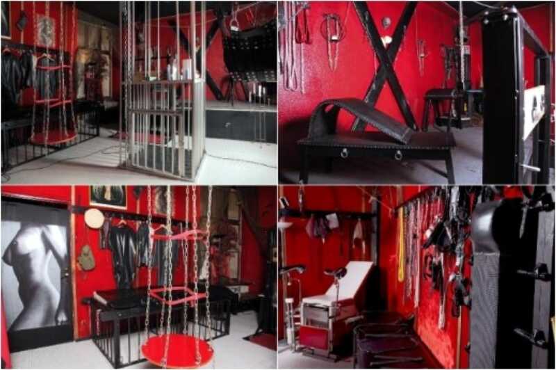 Auswahl von Equipment im BDSM-Studio Atelier Marylin