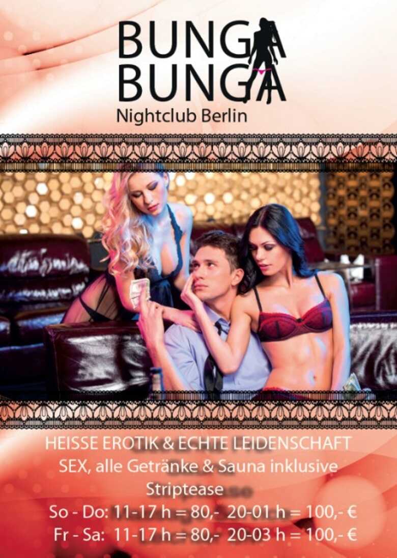 Flyer Erotik News aus dem Bordell Bunga Bunga