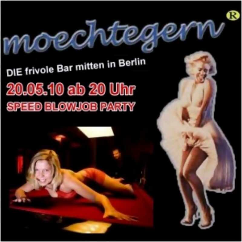 Ankündigung zur Speed Blowjob-Party im Swingerclub moechtgern