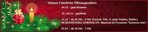 Flyer Weihnachtsfeier 2010 im Bordell King George